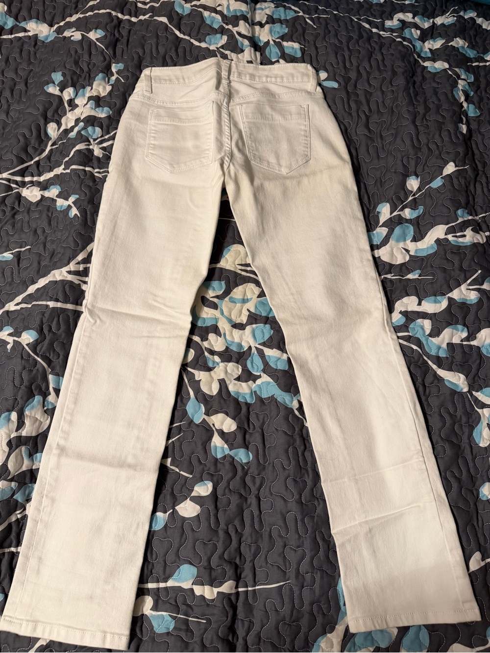 Vera Wang White Straight-Leg Women’s Jeans long capri length